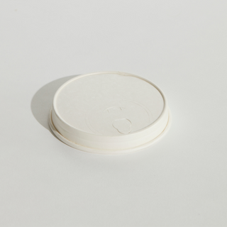 PINNACLE LID - WHITE 12oz (90mm) COMPOSTABLE PAPER COFFEE CUP LID - 1000 - CTN