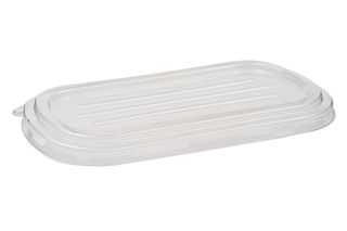 EKOPAK PET LID TO SUIT 750 / 1000ML NATURAL SUGARCANE CONTAINER - 235X142X17MM - 125 - SLV ( eko004 )