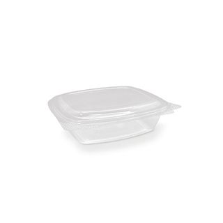 FRESH SEAL 24OZ SALAD CONTAINER - RECTANGULAR HINGED LID - CLEAR ( HRC24 ) - 200 - CTN