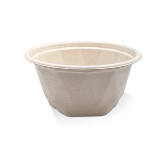 GREENMARK UNBLEACHED SUGARCANE TAKEAWAY BOWL 850ML ( 160MM DIA x 72MM HIGH ) - 50 - SLV ( UTB850 )