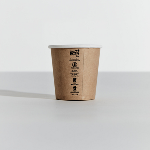 PINNACLE TRULY ECO 04oz KRAFT SINGLE WALL COFFEE CUP - AQUEOUS COATED - 1000 - CTN