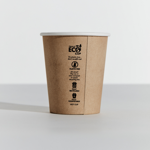 PINNACLE TRULY ECO 06oz KRAFT SINGLE WALL COFFEE CUP - AQUEOUS COATED ( 80mm ) - 1000 - CTN