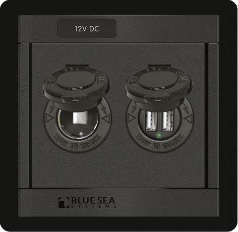 Blue Sea 360 Panel 12V Socket and Dual USB