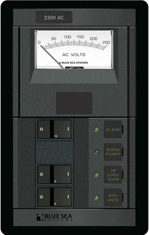 Blue Sea 360 Circuit Breaker Panel With Meter - AC