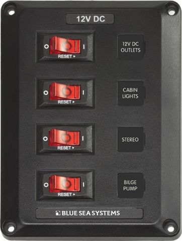 Blue Sea Below Deck Circuit Breaker Panel