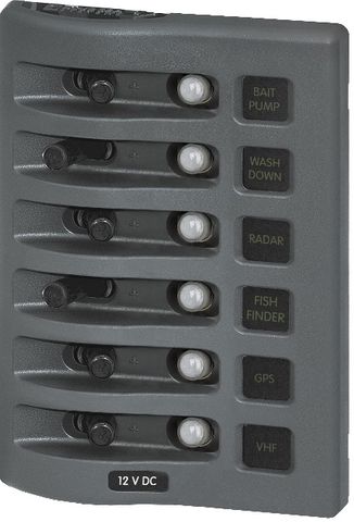 Blue Sea Weather Deck Circuit Breaker Panel