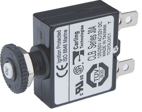 Blue Sea Circuit Breaker Push Button Push-On Terminal