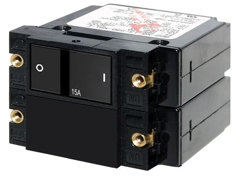 Blue Sea Circuit Breaker A Series Flat Rocker - Double Pole