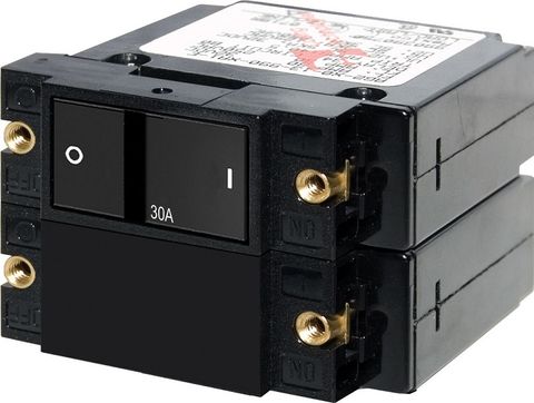 Blue Sea Circuit Breaker A Series Flat Rocker - Double Pole