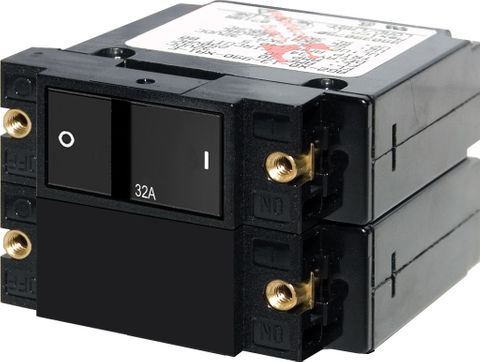 Blue Sea Circuit Breaker A Series Flat Rocker - Double Pole