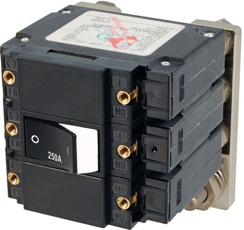 Blue Sea Circuit Breaker C Series Flat Rocker - Double Pole DC