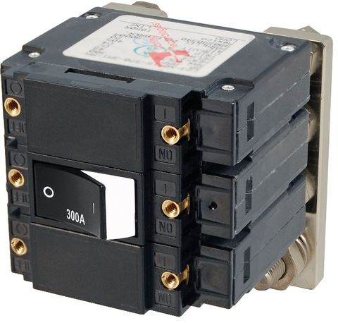 Blue Sea Circuit Breaker C Series Flat Rocker - Triple Pole DC