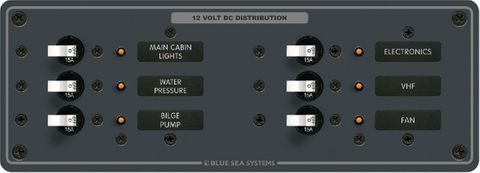 Blue Sea Traditional Metal DC Panel