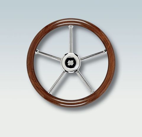 Ultraflex Steering Wheels - Stainless Steel - Wood Grip