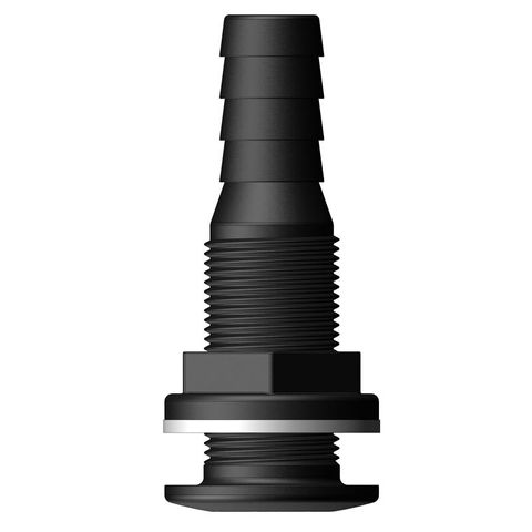 Trudesign Skin Fitting with Hose Tail - Black