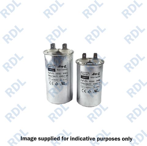 Run capacitor 55MF, 450V, Metal Casing