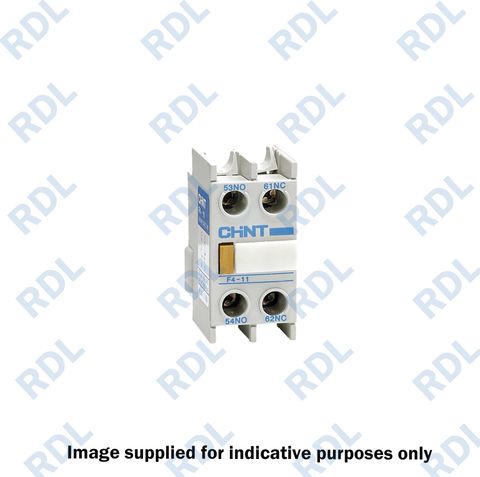 Chint AC Contactor Auxiliary Contact Block 1NO 1NC, Suits Chint NC1 & NC2 Series