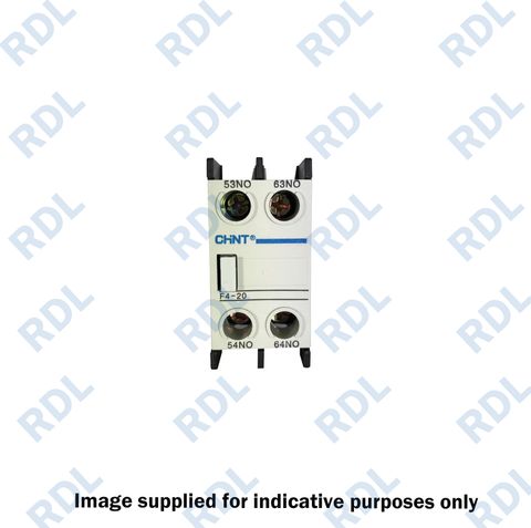 Chint AC Contactor Auxiliary Contact Block 2NO, Suits Chint NC1 & NC2 Series