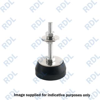Adjustable Rubber Feet Set with Stainless Steel Fasteners, 4/p