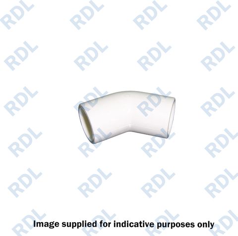 PVC 15mm equal elbow 45 deg. (LR)