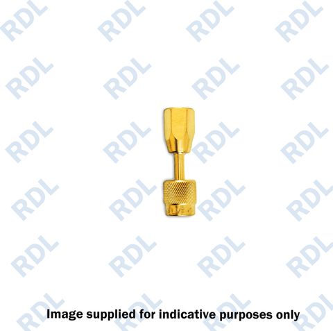 1/4' F SAE swivel w/depressor tip and seal x 1/8' FPT (gauges)