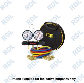 Workingmans 80mm set gauges with 5ft hoses, R404a/R134a/R22, with carry bag