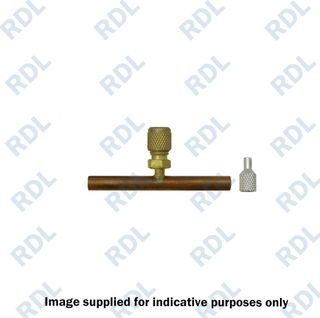 1/4' copper T w/access valve 3/pk