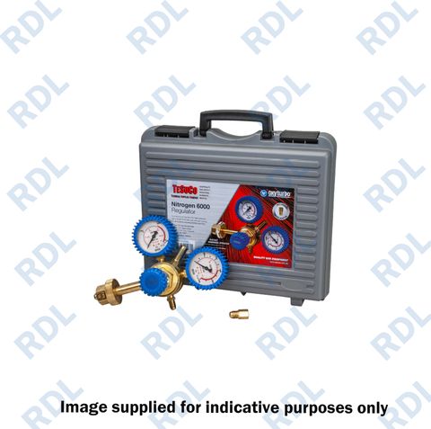 Nitrogen regulator 0-6000 kPa w/R410 adaptor, with case