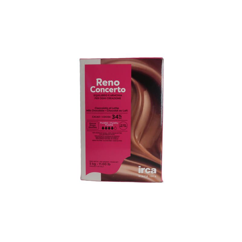 CHOC RENO MILK/LATTE 34% IRCA 5KG