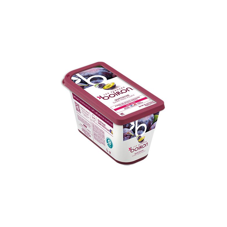 FROZEN PUREE, 100% DARK RED PLUM 1KG