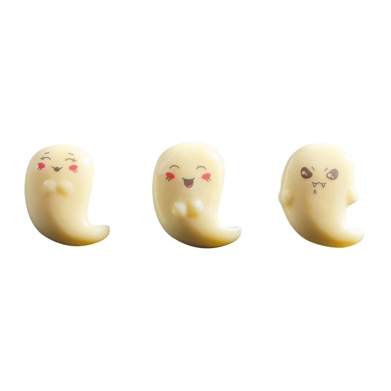 HALLOWEEN - 208 GHOSTS WHITE CHOC 3 DESIGNS