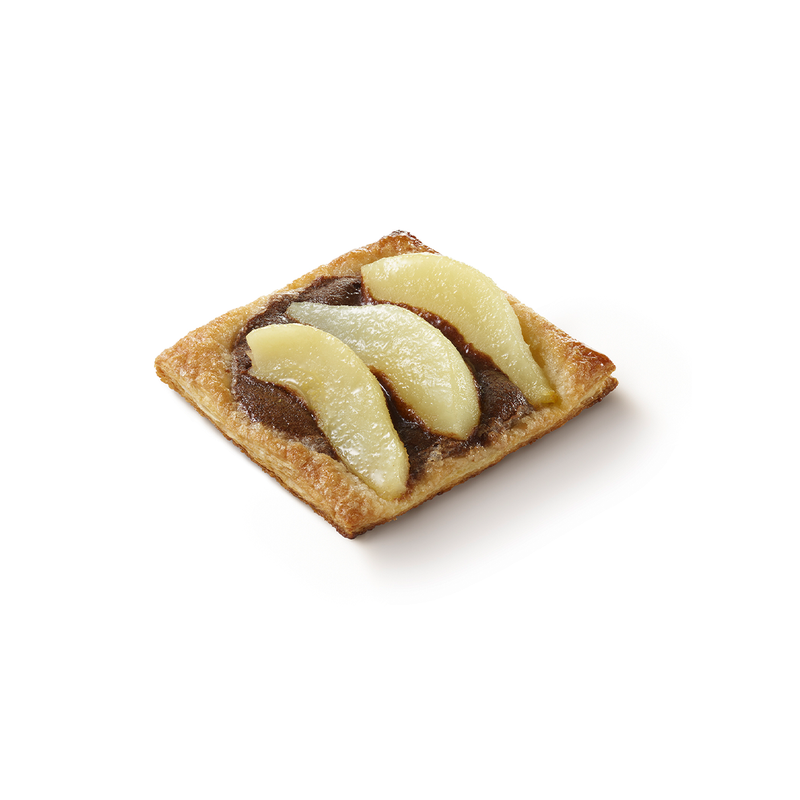 PASTRY CHOCOLATE, ALMOND, AND PEAR TART RECTANGLE 95G - BOX 36