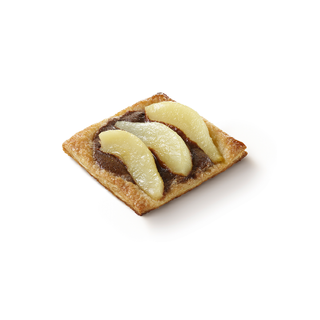 PASTRY CHOCOLATE, ALMOND, AND PEAR TART RECTANGLE 95G - BOX 36
