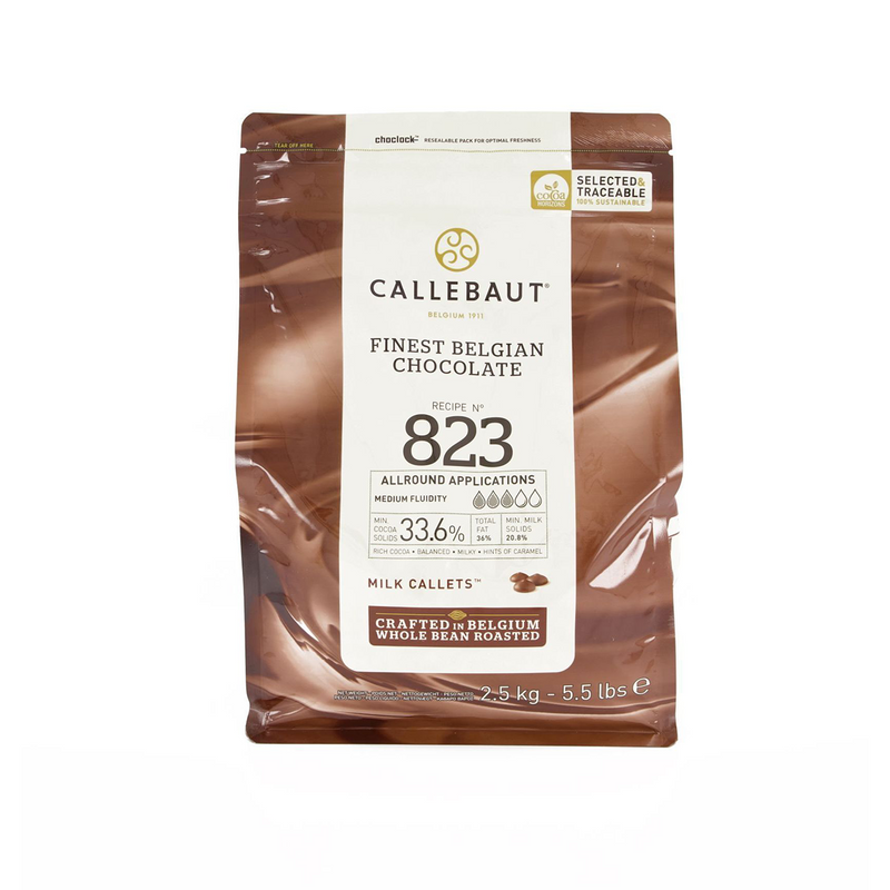 CALLEBAUT 823 MILK CALLETS 2.5KG