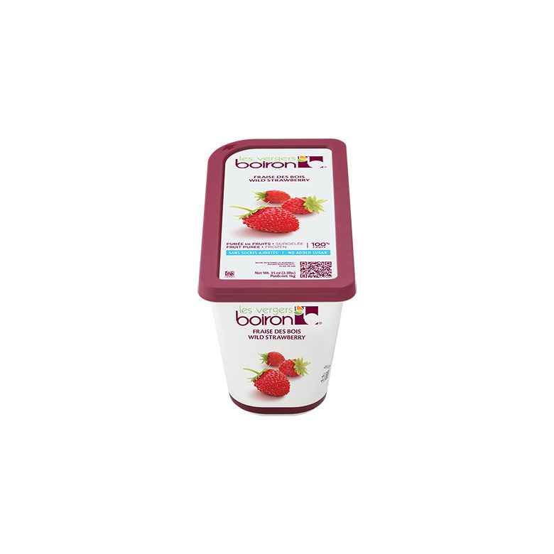 FROZEN PUREE, 100% WILD STRAWBERRY 1KG