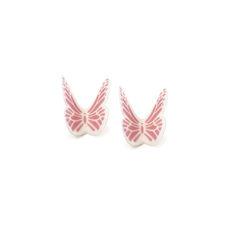 DECOR BUTTERFLY WHITE PINK, BOX 120