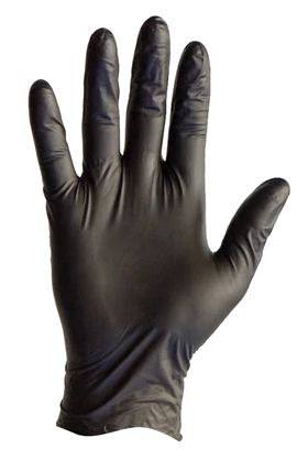Nitrile Black Lge P/Free