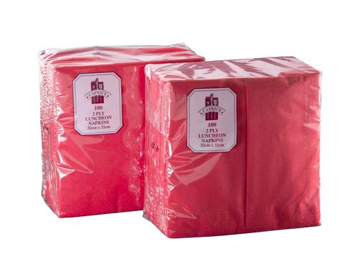 Serviettes 2 Ply Red