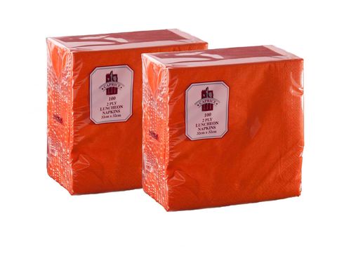 Serviettes 2 Ply Orange