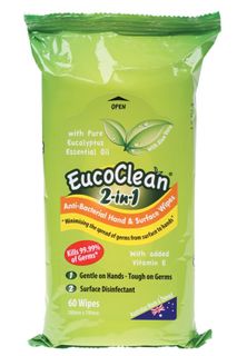 EucoClean Wipes - 60 Pk