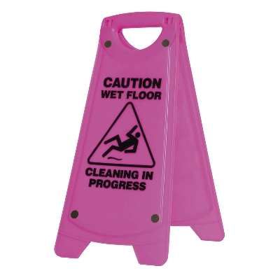 Sign Small Wet Floor Pink