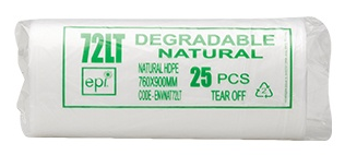 Degradable Bin Liner - 72 Lt