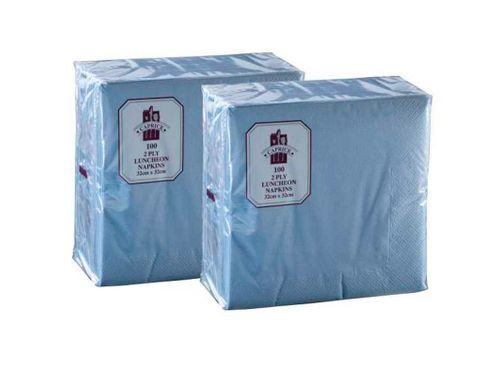 Serviettes 2 Ply Light Blue