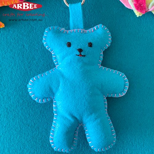 Handmade felt teddy toy