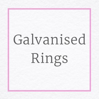 Galvanised Metal Craft Rings