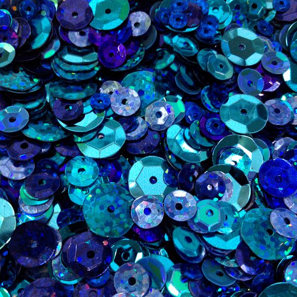 Sequins Assorted Sizes Blue 35g