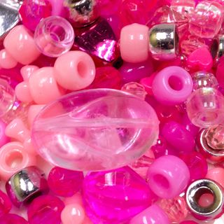 Fashion Beads Assorted Pink 30G