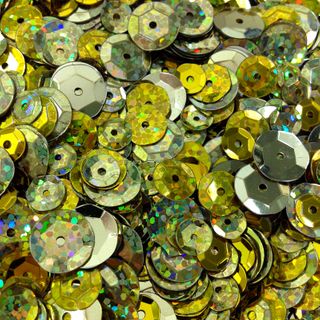Sequins Assorted Sizes Gold 35g