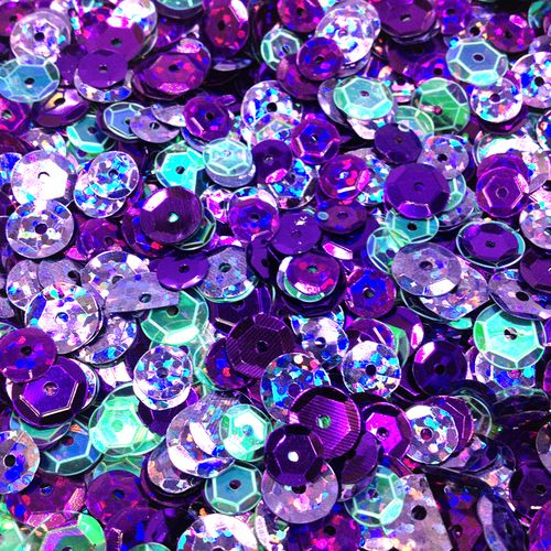 Sequin 6&8mm Purple Mix 35g