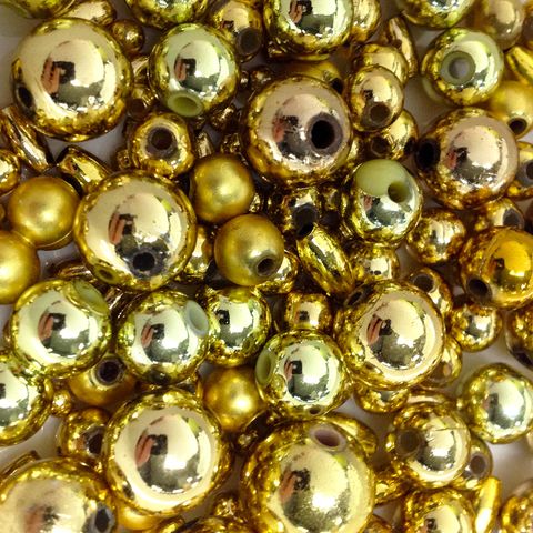 Pearl Beads Mixture Gold 20g